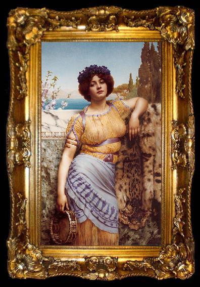 framed  John William Godward Ionian Dancing Girl, ta009-2